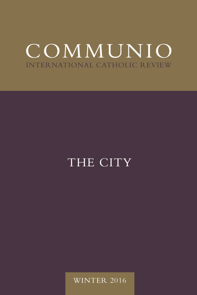 Cover of Communio, Winter 2016, Vol. 43, No. 4