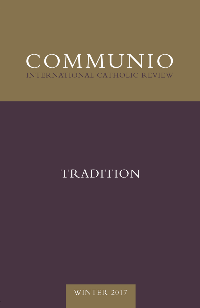Cover of Communio, Winter 2017, Vol. 44, No. 4