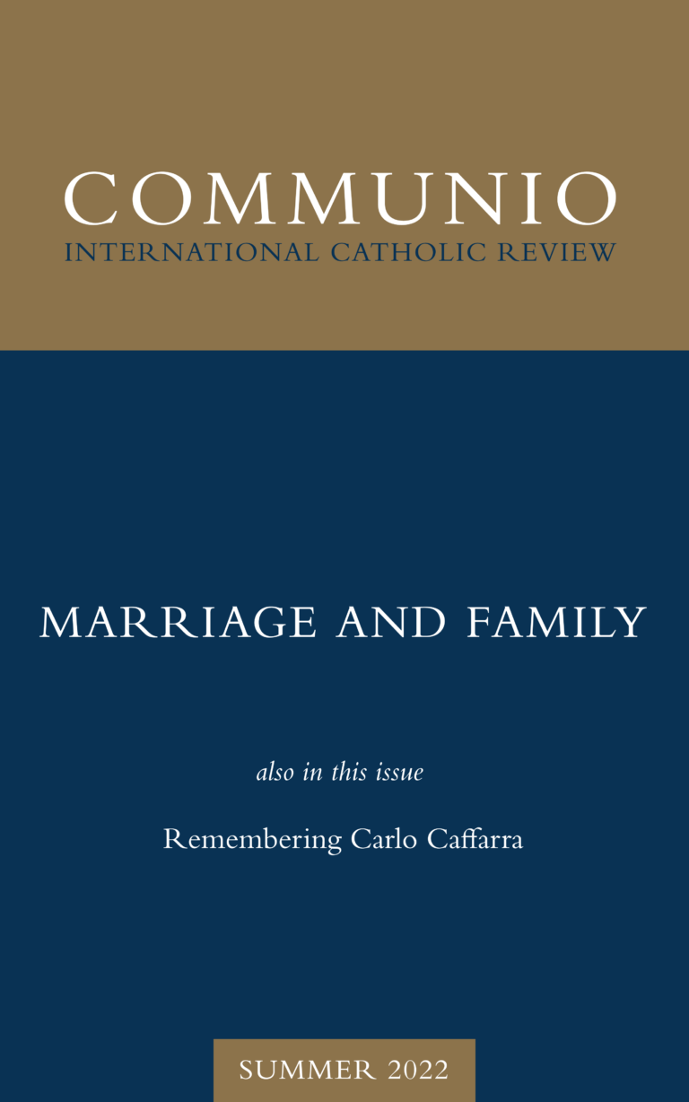 Cover of Communio, Summer 2022