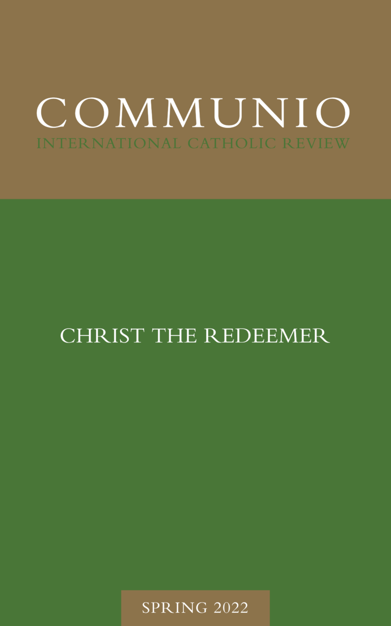 Cover of Communio, Spring 2022, Vol. 49, No. 1