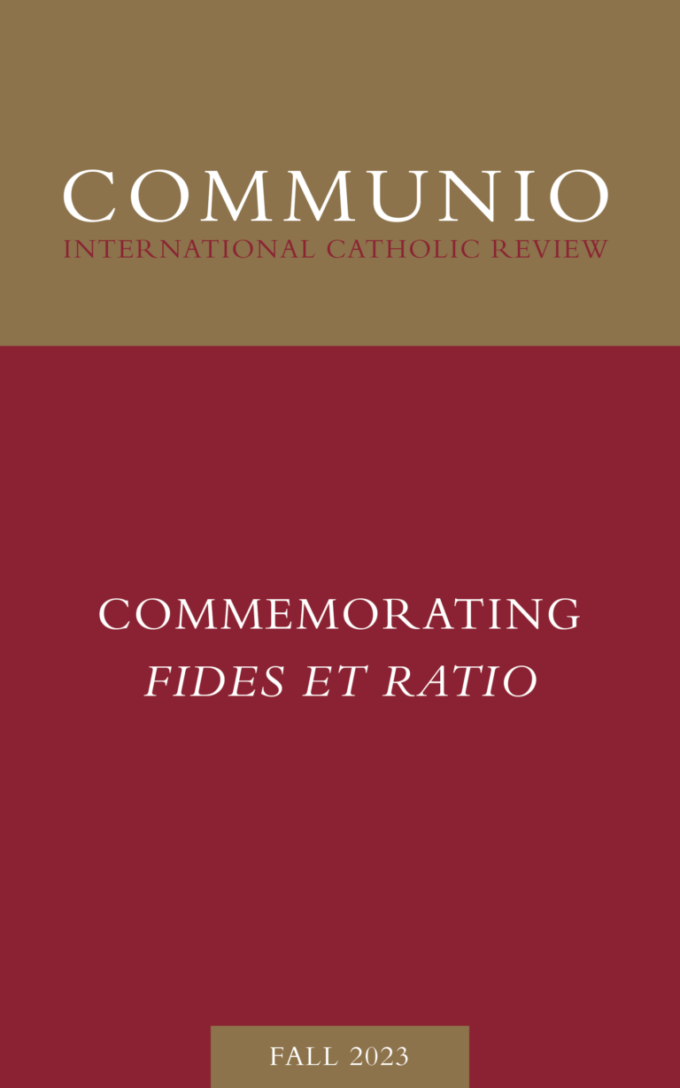 Cover of Communio, Fall 2023, Vol. 50, No. 3