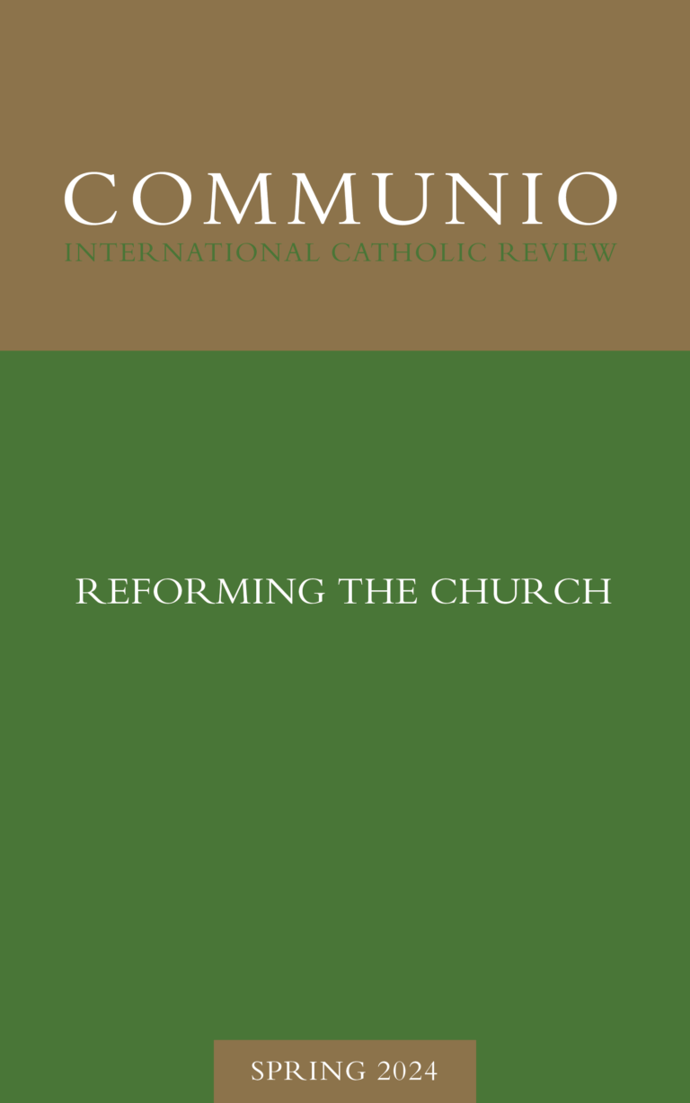 Cover of Communio, Spring 2024, Vol. 51, No. 1