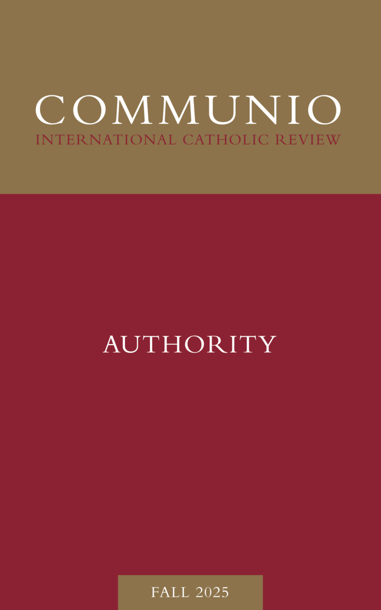 Cover of Communio, Fall 2025, Vol. 52, No. 3