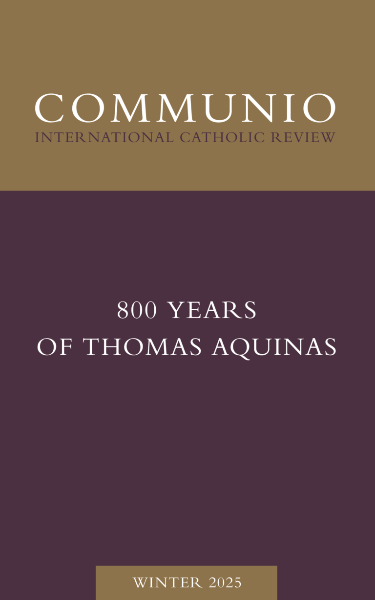 Cover of Communio, Winter 2025, Vol. 52, No. 4