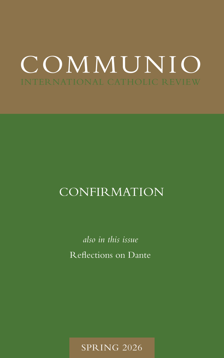 Communio issue cover: Confirmation